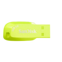 Pen Drive 128GB SanDisk Ultra Shift, USB 3.2 Flash Drive, Amarelo Fluorescente - SDCZ410-128G-G46EP