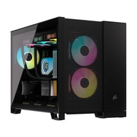 Gabinete Gamer Corsair 2500D, Mini-Tower, M-ATX, Lateral em Vidro Temperado, Sem FANs, Preto - CC-9011263-WW