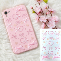 Self Adhesive Diamond Bow Stickers Embossed Crystal Rhinestones for Cosmetic Card Holder DIY Decor Premium Non Toxic