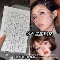 Rhinestone Face Stickers Star Butterfly Nose Bridge Gems Self Adhesive for Concert Support Makeup Stage Performance Bulk