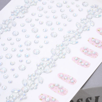 Multifunctional Nail Bracelet Gems Self Adhesive Acrylic Rhinestones for Stage Makeup Model Accessories Wholesale