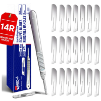 Dermaplaning Scalpel Set with 20 Blades #14R and Handle for Face Hair Removal