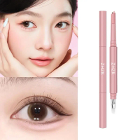 Two-in-one Double-ended Eye Bag Pencil Natural Concealing Silkworm Brightening Waterproof Pen Eyelid Smudge-resistant Long- T5N6