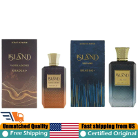 Khadlaj Island Dreams Vanilla Dunes 2-Piece Set Eau de Parfum Long Lasting Oriental Vanilla Fresh Citrus Unisex Perfumes 3 4 Oz