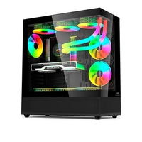 Gabinete Gamer C3-Tech Aquarius MT-G850BK, Mid Tower ATX, Lateral e Frontal em Vidro Temperado, Preto - MT-G850BK