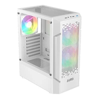 Gabinete Gamer Gamdias Aura GC7 WH, Mid Tower, ARGB, ATX, Lateral em Vidro Temperado, Branco - AURA GC7 WH ARGB