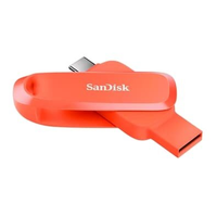 Pen Drive SanDisk 256GB, Tipo C e Tipo A, Laranja - SDDDC6-256G-G46NO