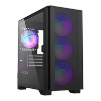 Gabinete Gamer Montech Air 100 ARGB, Mini-Tower, M-ATX, Painel Frontal em Mesh, Preto - AIR100ARGBBK