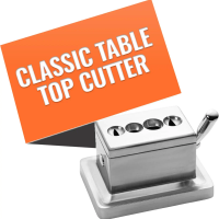 Desktop Cigar Cutter, Quad Cuts for 52-60 Ring Gauge, Straight & V-Cut, Aluminum & Stainless Steel, 6x4.25 in, Silver