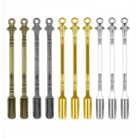 3pcs 6pcs 80mm Multicolored metal Snuff spoon mini Portable Light-weight Aluminum Alloy vintage Snuff tube Smoke tools