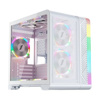 Gabinete Gamer 1STPLAYER VT5, Mid Tower, RGB, ATX, Lateral em Vidro Temperado, 3X Fans, Branco - VT5-WH-3FS7