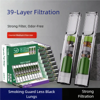 Authentic New Disposable Cigarette Filter Mouthpiece, Universal for Thick, Medium, and Thin, Men's Herbal 39-Weight Tar Filter