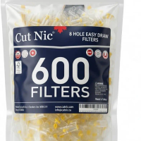 600 Pack 8 Hole Easy Draw Cigarette Filters with 2 Travel Cases, BPA Free, 8mm, Fits Regular & King Size