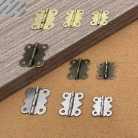 100Pcs Retro Iron Butterfly 90 180 Degrees Open Hinge With Screw For Gift Jewelry Box DIY Handcraft