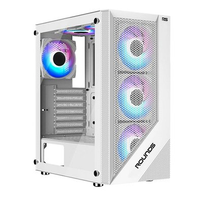 Gabinete Gamer Round5 Syndra, Mid Tower, ATX, Lateral em Vidro, Frente Mesh, Branco - R5-SYNDRA-W-2184