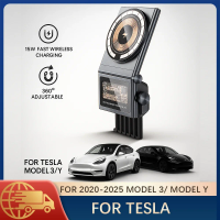 Magnetic Car Phone Holder For Tesla Model 3 Model Y 15W Wireless Charging Stand MagSafe Stand Car Mobile Phone Charger Mounts