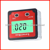 4x90 Degree 2 Button Digital Display Inclination Box Digital Level Protractor Slope Ruler Digital Display Angle Meter-ABAM