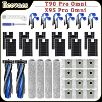 For Ecovacs T90 Pro Omni/X9S Pro Omni Robot Vacuum Cleaner Accessories kit Main Brush,Filter,Side Brush,Roller Mop,Dust Bag