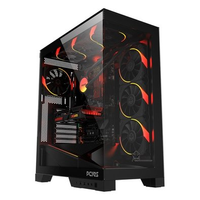 Gabinete Gamer PCYES Forcefield Flow, Mid Tower, RGB, Lateral em Vidro, White Ghost - Gfffwg
