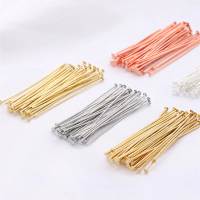 50pcs/pack 925 Sterling Silver Flat Head Pins for Craft Earring Bracelet Necklace Pendant DIY Jewelry Making Wholesale