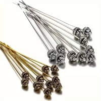 10PCS 55mm/2.17 Inch Head Pins for Jewelry Making Classical Beading Needles