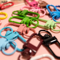 10pcs/lot Enamel Keyrings Clasp Hook Connector For DIY Bag/Keychain Hanging Jewelry Making Accessories