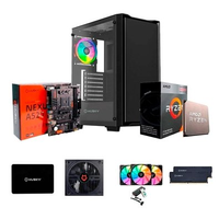 Kit PC Gamer Start II Husky, Processador Ryzen 3 3200G + Placa-Mãe Nexus A520 + 16GB RAM + SSD Husky 512GB SATA III + 3X Fans