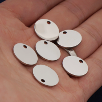 10pcs 9/16'' Round Metal,stainless Steel Blank,18 Gauge Mirror Polished Pendant Charm,jewelry Diy,14.5mm Engravable Blank