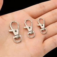 10Pcs Multi-size Alloy Swivel Lobster Clasp Hooks Carabiner Keychain Belt Buckle Accessory For DIY Crafts Jewelry Lanyard Chain