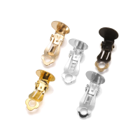 50pcs/Lot 10mm Meatl Ear Clips Earrings Blank Setting Base Fit Glass Cabochons For DIY Jewelry Making Findings Accessories