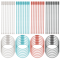 5/15/25/40Pcs Extendable Wire Keychain Cable Large Keyrings Luggage Tags Loops Holder ID Tag Keeper for DIY Key Ring Crafts Gift