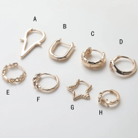 4PCS Ear Hook Lever Back Earring for Jewelry Findings Components Diy Circle Earrings Handmade 14k Gold Filled Brass Accessories