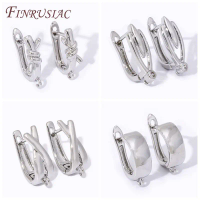 18K Gold Plated Brass with Zircon Earring Hook Clasps For DIY Women's Earring Making,Earwires Fasteners Findings