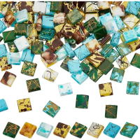 160pcs 8 Colors 2-Hole Glass Seed Beads Tila Beads Rectangle Craft Beads Spray Painted/Drawbench Flat Square Beads Loose kits