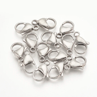 Pandahall 50pcs 304 Stainless Steel Lobster Claw Clasps Hooks Claw for Bracelets Necklaces diy Jewelry Finding Supplies 9x6x3mm