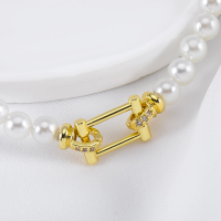14K Gold Plated Brass Rectangle Pearl Clasps Lock Jewelry Fastener Closured Clasp Connector DIY Bracelet Necklace Making Supplie