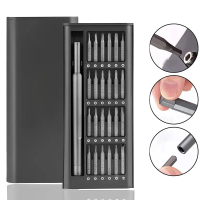 25 In 1 Precision Screwdriver Set Mini Magnetic With 24 Pcs Screwdriver Bit Small Repair Hand Tool Kit For iPhone/PC/Came/Tablet