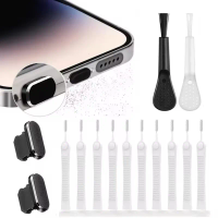 Mobile Phone Charging Port Dust Plug Removal Cleaner Kit for iPhone 17 15 14 Pro Max Computer Keyboard Dustproof Cleaning Brush