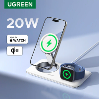 【Big Sale】UGREEN MFi for Magsafe 20W Wireless Charger Stand 15W 2-in-1 Charging Station For iPhone 15 14 Pro Max For AirPods