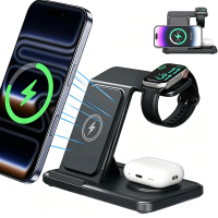 Wireless 3 IN 1 Charger Stand For iPhone 17 16 15 14 13 12 Pro Max Apple Watch 11-2 Airpods 4 Pro3/2 Fold Fast Charging Station