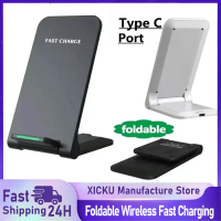 Fast Wireless Charger Stand Pad for iPhone 17 16 15 14 13 Pro Samsung Xiaomi Phone Chargers Induction Fast Charging Dock Station