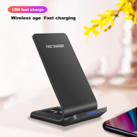 Wireless Charger for Samsung S24 S23 Note 20 15W 2 in 1 Fast Charging Stand For iPhone 15 14 13 12 11 XS XR X 8 Airpods Pro