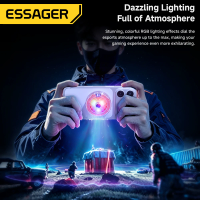Essager Magnetic Back Clip 2 in1 Phone Cooler Back Clip Smart Digital Screen Display RGB Light Mute Cooling Fan for iPhone live