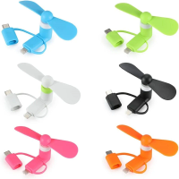 Cell Phone Fan 3-in-1 Mobile Phone Fans Compatible with iPhone/iPad/Android Smartphone/Tablet Fit for Micro USB/Type C/Lightning