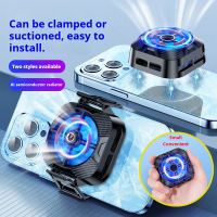 New Mobile Phone PUBG Game Cooler Semiconductor AI Temperature Control with RGB Light Magnetic/Back Clip Cooling Radiator