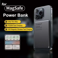 Ultra Slim Magnetic Power Bank Qi2 Wireless Powerbank Portable External Battery for Magsafe for iPhone 16 Samsung Huawei Xiaomi