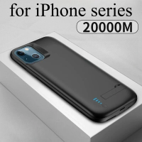 20000mAh Power Bank Case for iPhone16 Pro Max/XR/15/14 PlusSlim Built-in Battery Pack with Fast Charging