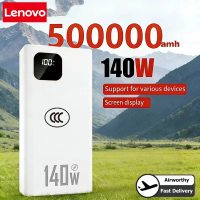 Lenovo 140W 500000mAh Ultra Capacity Power Bank Super Fast Charging CCC Portable Battery Charger For IPhone Samsung 2026 New