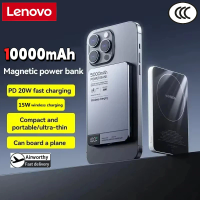 Lenovo 10000mAh Magnetic Power Bank Qi 2 Wireless Charger PD20W Super Fast Charging For MagSafe Powerbank for iPhone Samsung