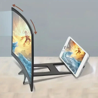 12 Inch Curved Phone Screen Magnifier | Universal Suction Cup Stand | Factory Dropshipping